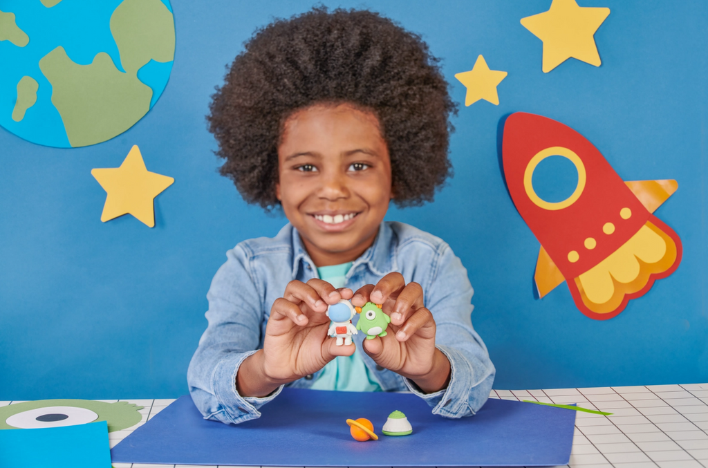 Ooly Outta This World-Scented Puzzle Eraser-Set of 5