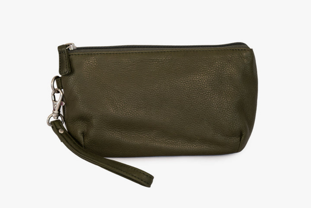 Osgoode Marley Small Wristlet Pouch w/ RFID Olive