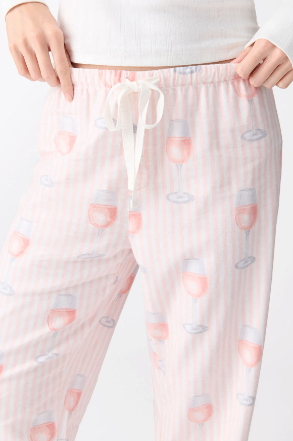 PJ Salvage Rose All Day Flannel Pant