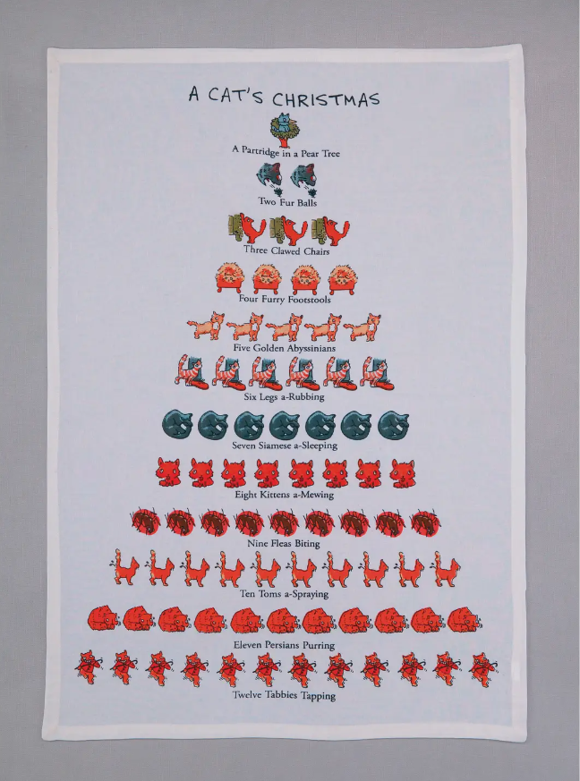 Peking Handicraft Christmas Towel Cats