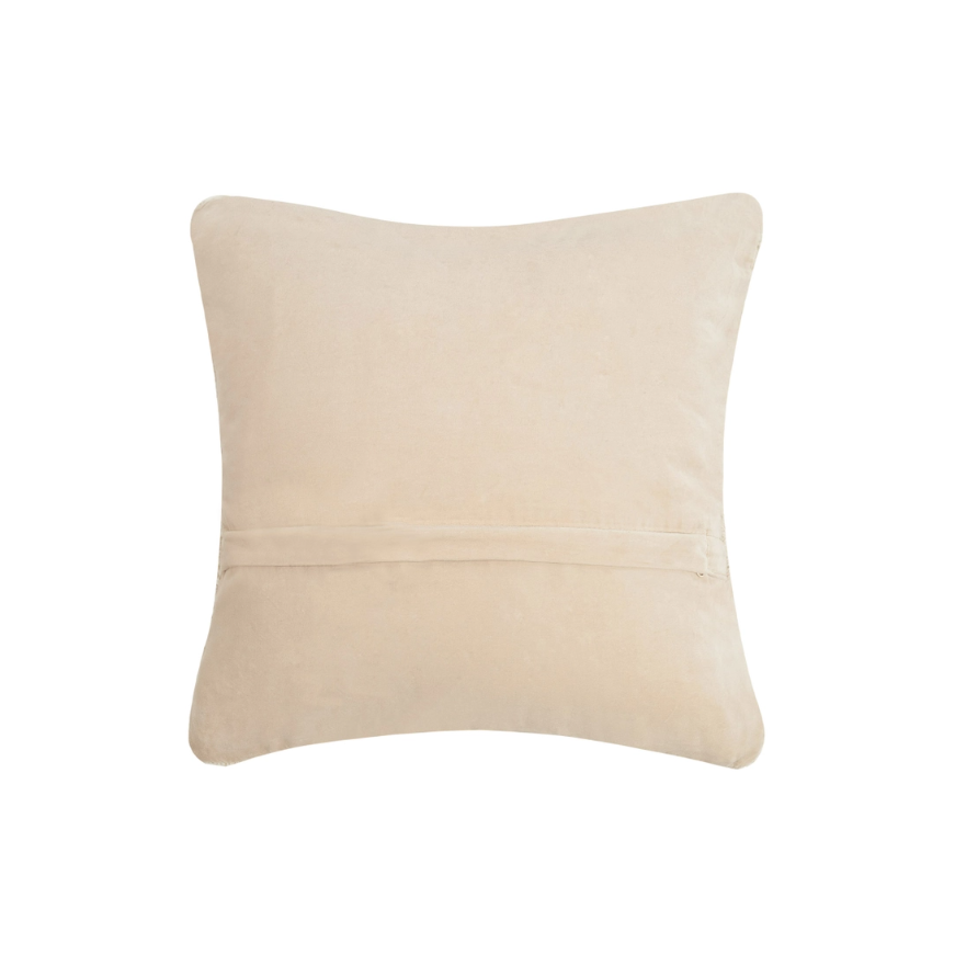 Bright floral hook pillow with velvet backing