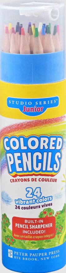 Peter Pauper Press Studio Series Junior Colored Pencils (Set of 24)