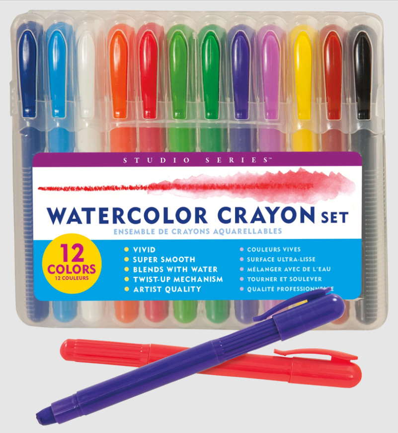 Peter Pauper Press Studio Series Watercolor Crayon Set (Set of 12)