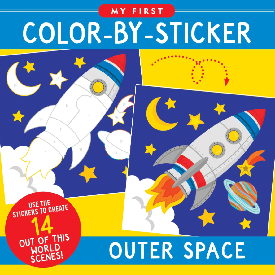 Peter Pauper Press My First Color-By-Sticker Book Outer Space