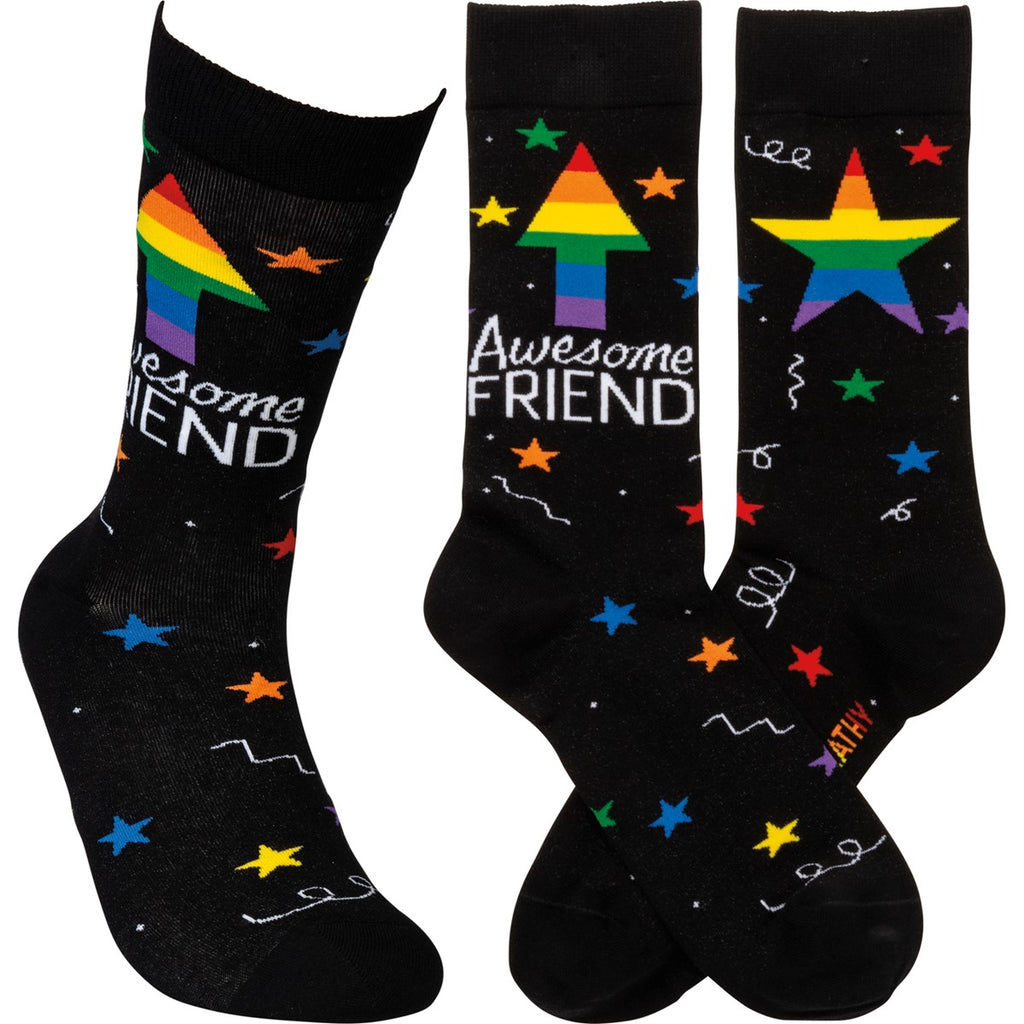 Primitives By Kathy Awesome Friend Stars Socks