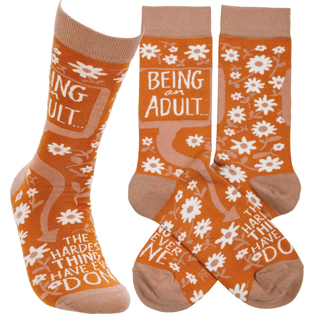 Primitives By Kathy Being an Adult Crew Socks