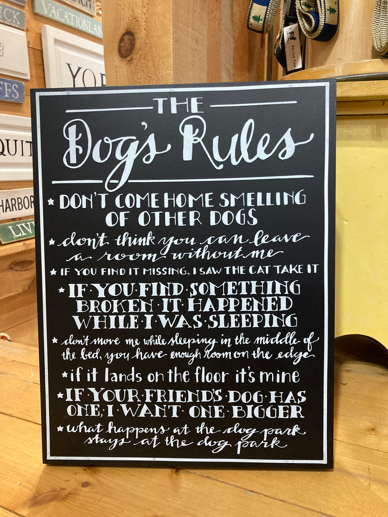Primitives By Kathy Dog's Rules Box Sign