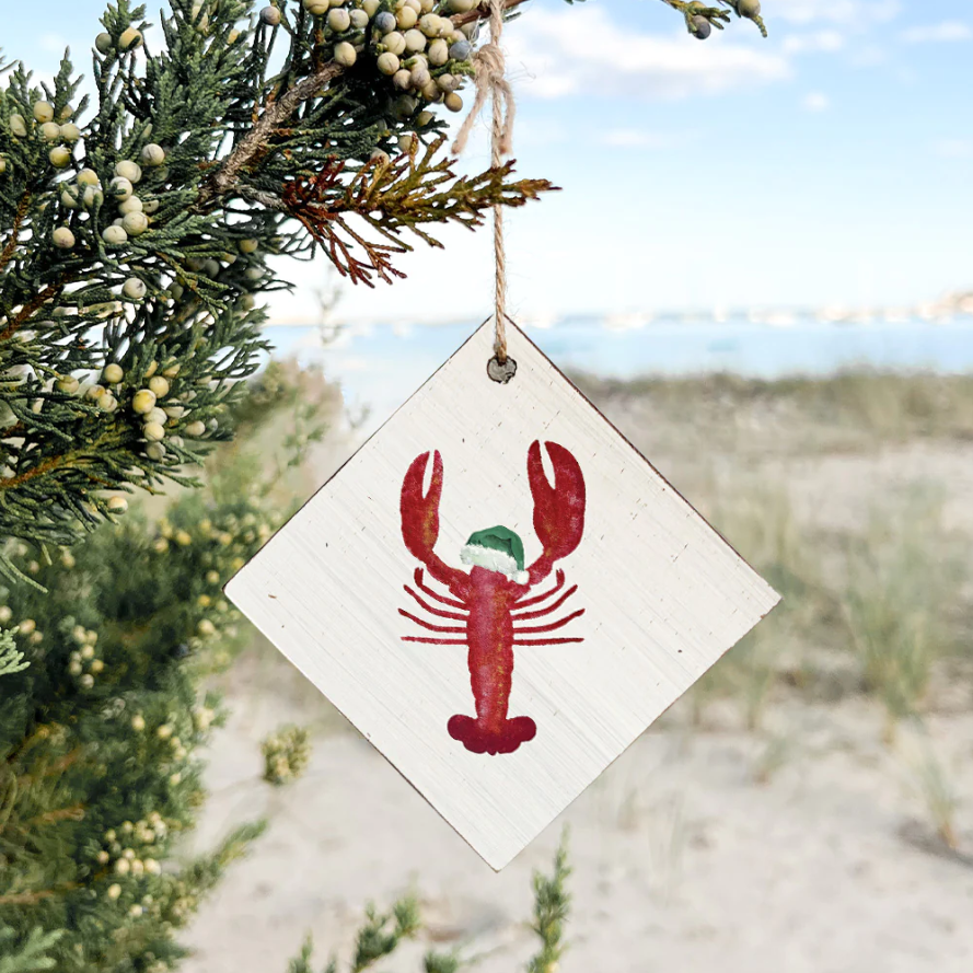 Rustic Marlin Santa Lobster Ornament
