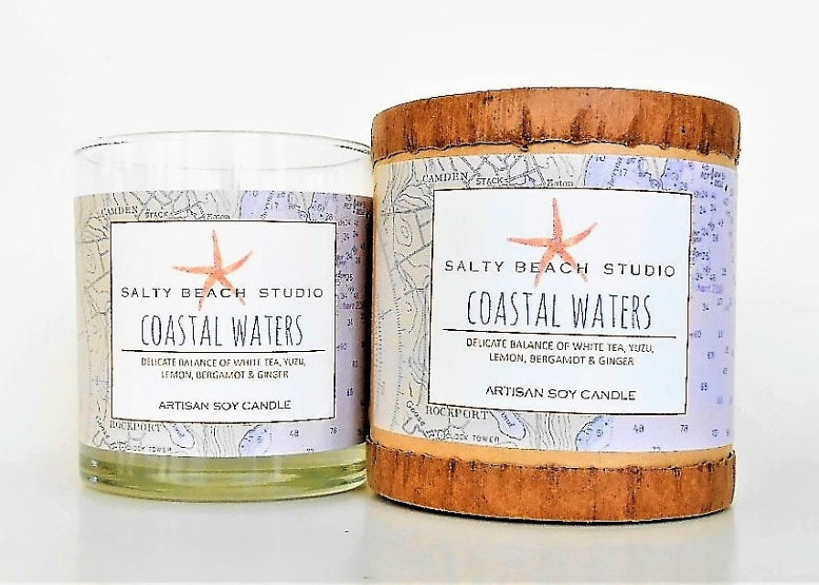 Salty Beach Studio Soy Candle 11 oz - Coastal Waters