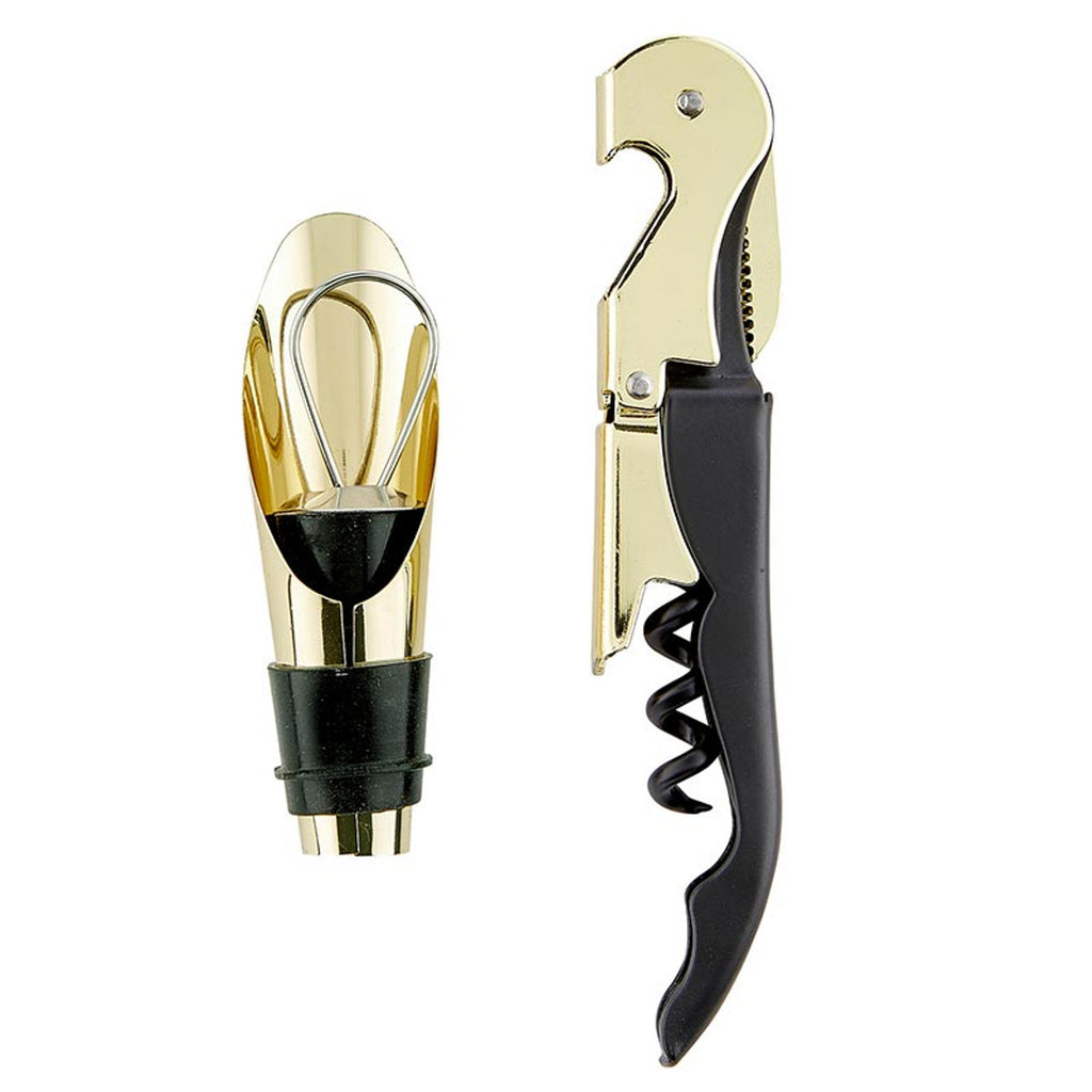 Close-up of wine opener and tools with sleek finish