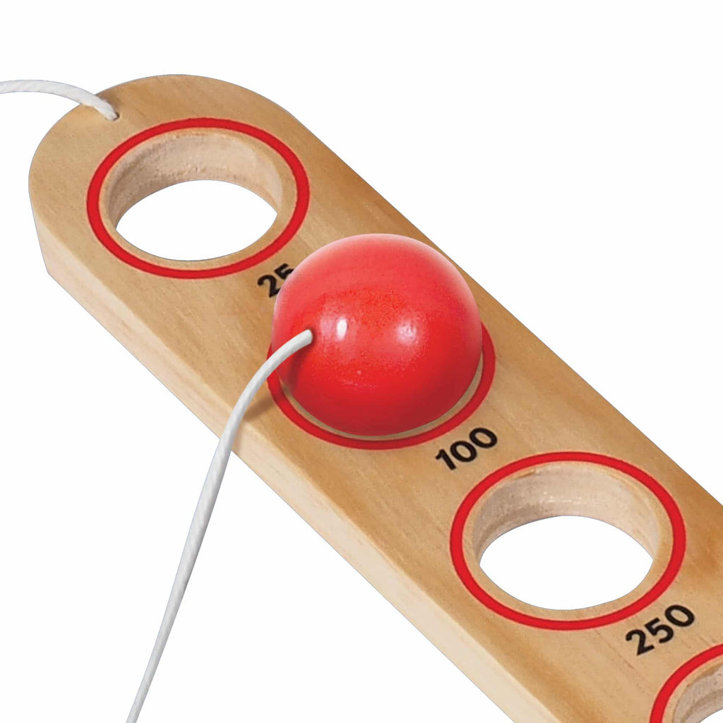 Flip Stick toy with colorful wooden ball and cup on stick