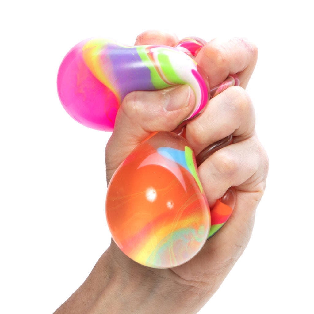 Sensory stress toy with jelly interior and one-of-a-kind marble finish