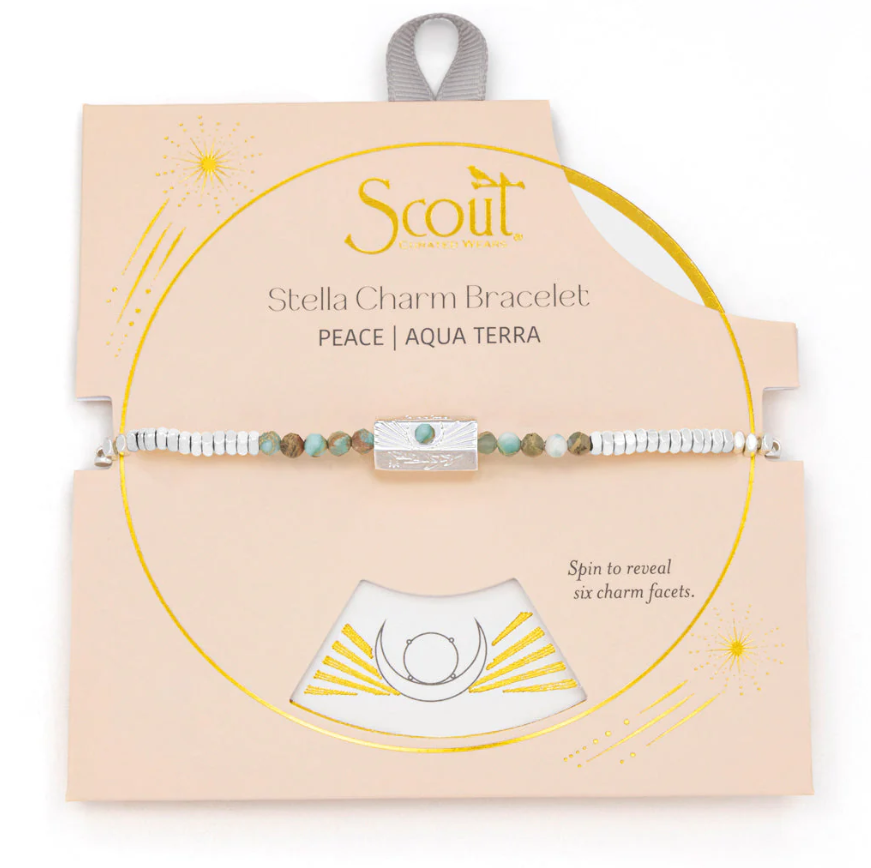 Scout Curated Wears Stella Bracelet - Peace/Aqua Terra/Silver