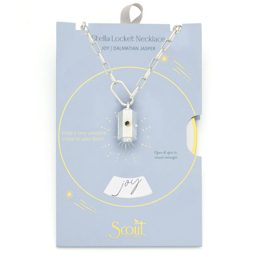 Scout Curated Wears Stella Locket Necklace - Joy/Dalmatian/Silver