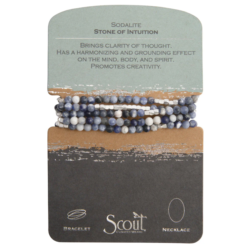 Scout Curated Wears Stone Wrap Sodalite/Silver - Stone of Intuition