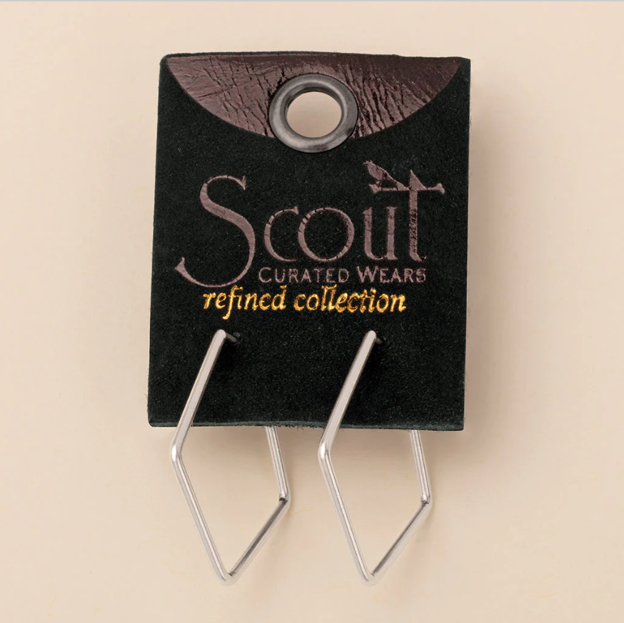 Scout Curated Wears Refined Earring Collection - Orion Diamond Hoop/Sterling Silver