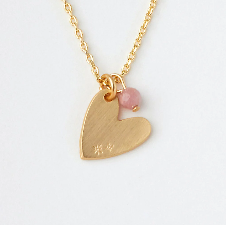 Scout Curated Wears Stone Intention Charm Necklace - Rhodonite/Gold