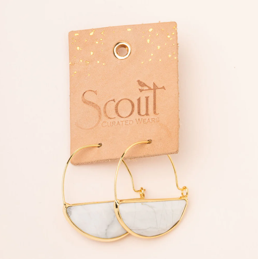 Scout Curated Wears Stone Prism Hoop - Black Spinel/Gold