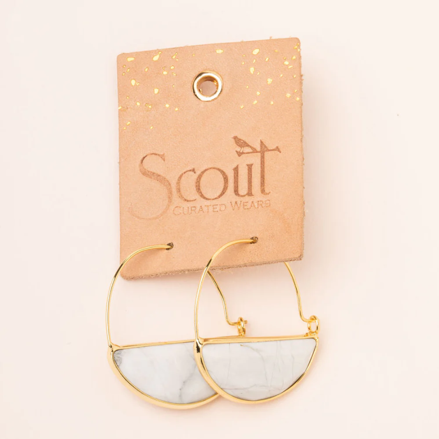 Scout Curated Wears Stone Prism Hoop - Turquoise/Gold