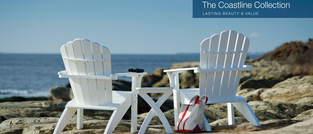 Seaside Casual All Weather Outdoor Furniture including: Seaside Casual Adirondack Chairs, Seaside casual shellback chairs, and seaside casual Adirondack chair sets.
