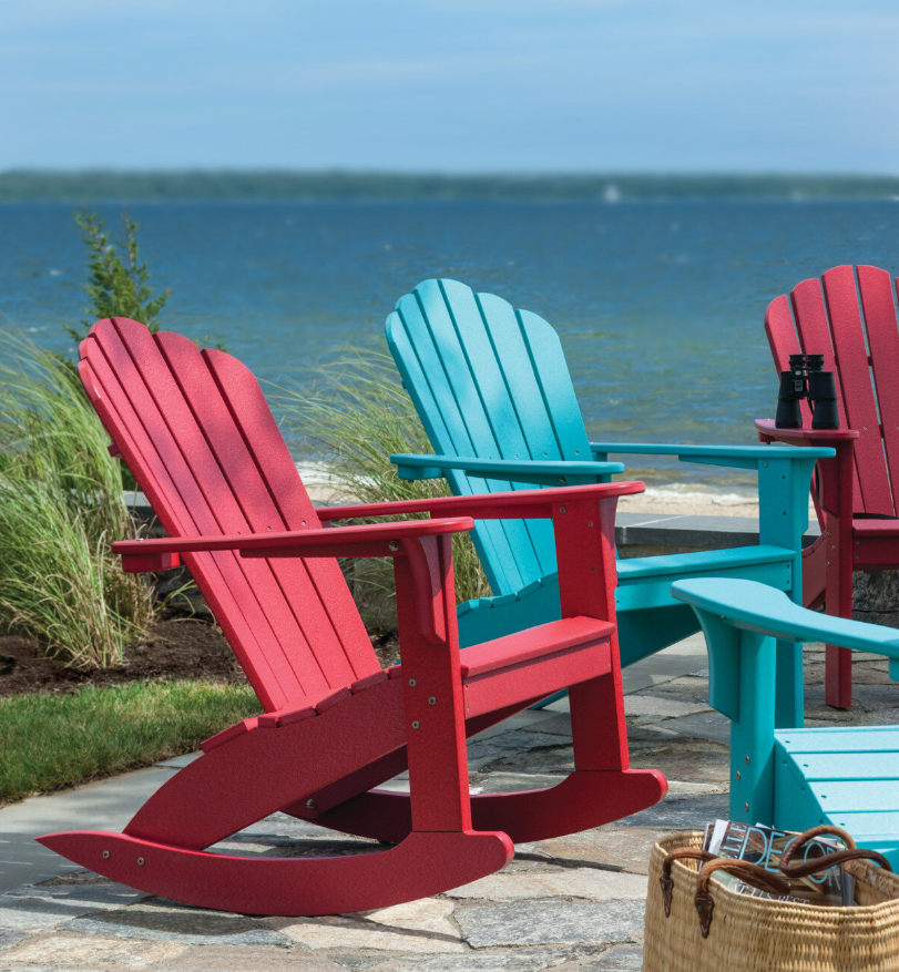 Harbor View Adirondack Rocker | Coastline Outdoor Rocking Chair – Daisy ...