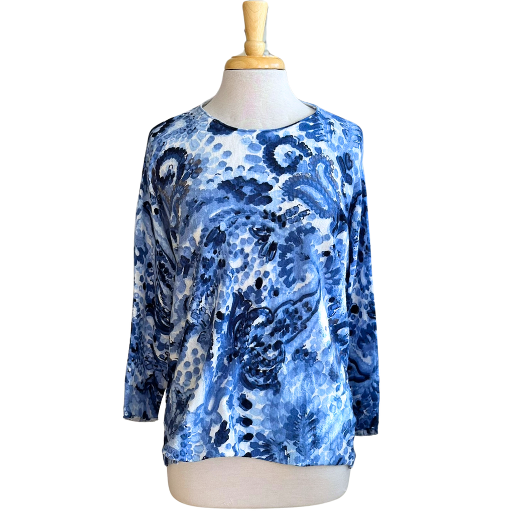 Shana Abstract Round Neck Sweater