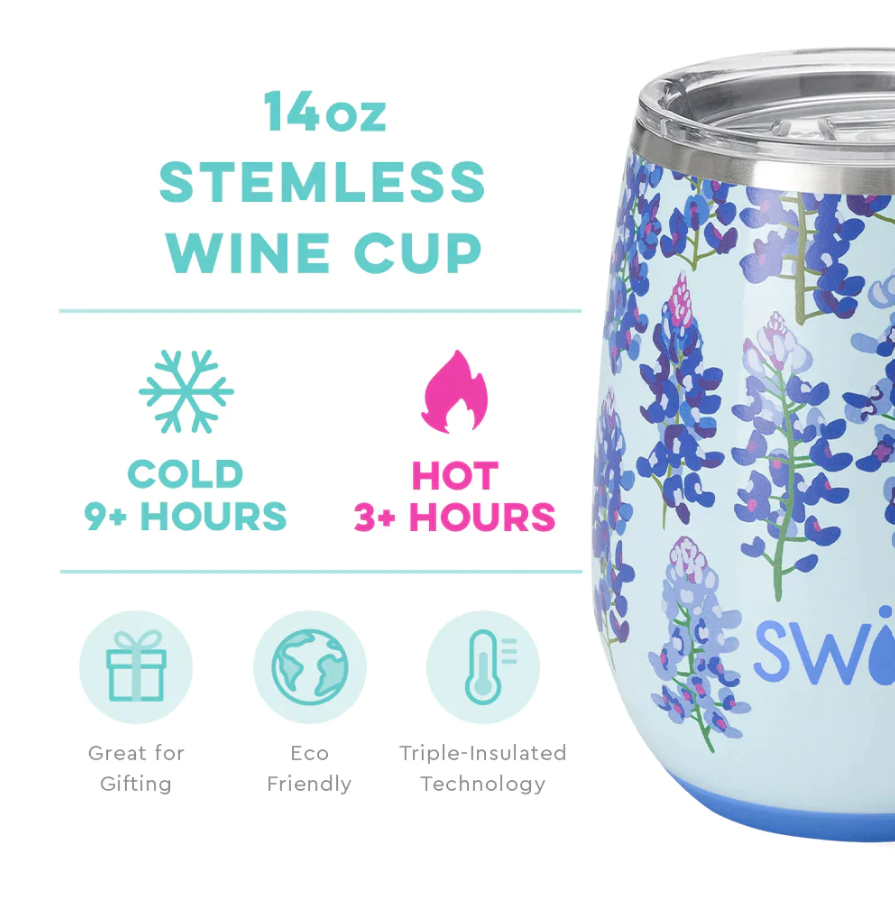 Swig Life 14oz Stemless Wine Cup | Insulated Stainless Steel Wine Tumbler |  Hayride