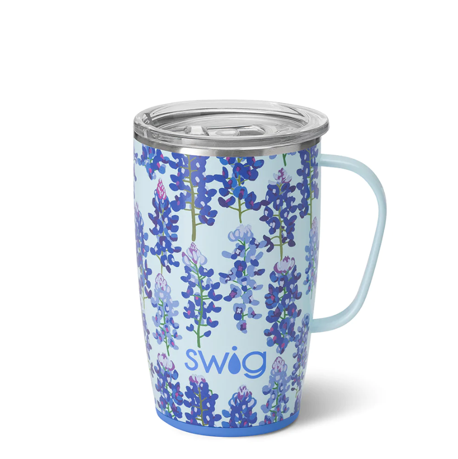 Swig 18oz Travel Mug, Insulated Tumbler with Handle and Lid, A