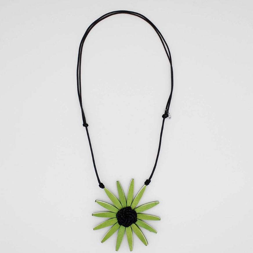 Sylca Amaya Flower Necklace Green