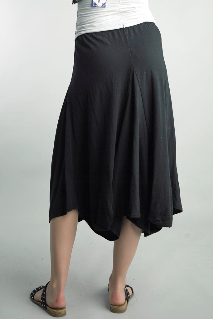 Tempo Paris Ruched Linen Skirt Black