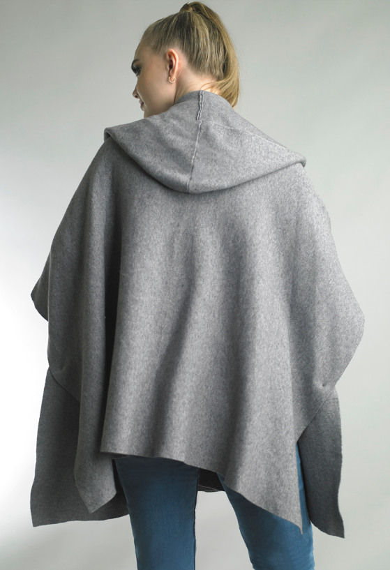 Tempo Paris Open Poncho Cardigan Grey