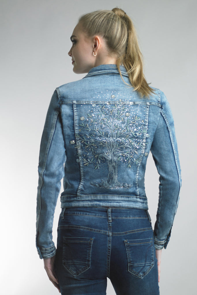 Tempo Paris Tree of Life Denim Jacket