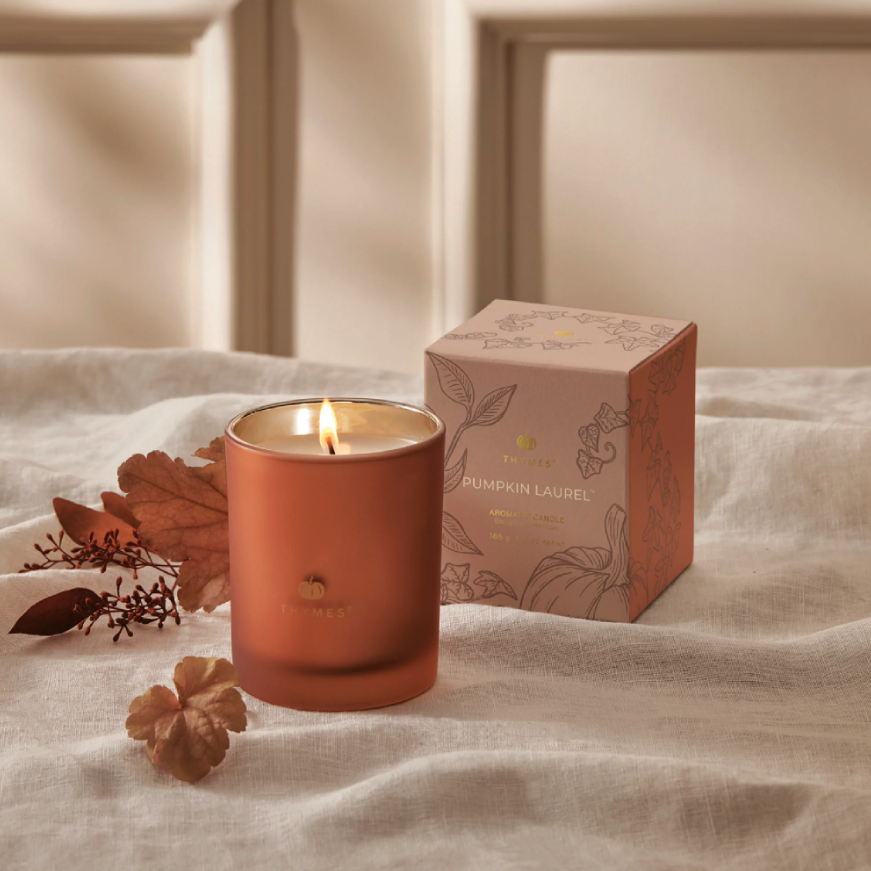 Thymes Boxed Candle - 6.5oz. Pumpkin Laurel