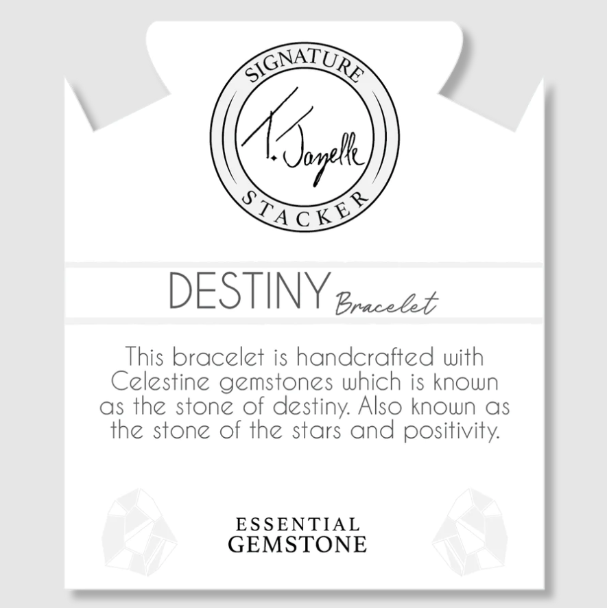 Defining Bracelet- Destiny Bracelet with Celestine Gemstones