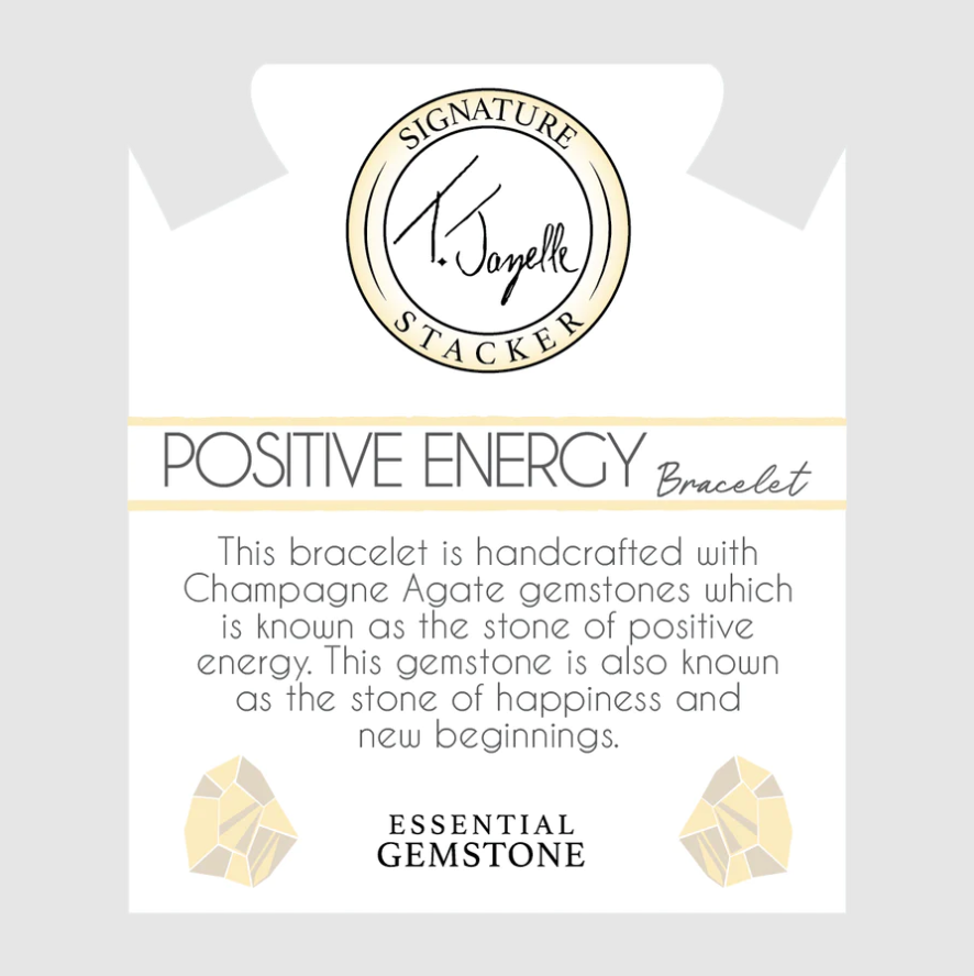 Defining Bracelet- Positive Energy Bracelet Champagne Agate Gemstones