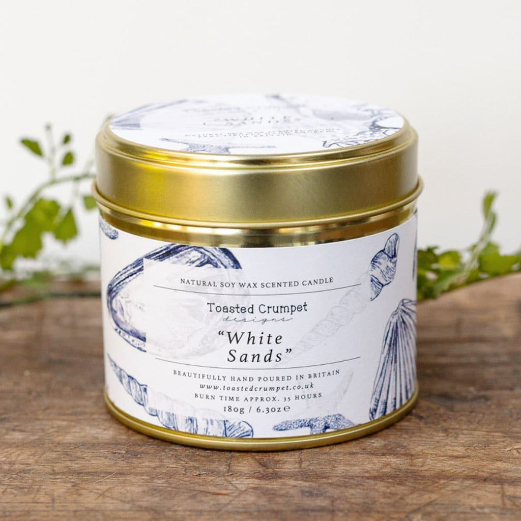 Tasted Crumpet White Sands Tin Candle