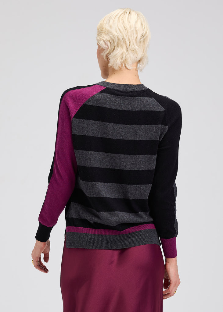 Zaket & Plover Split Sweater with bold colorblock design