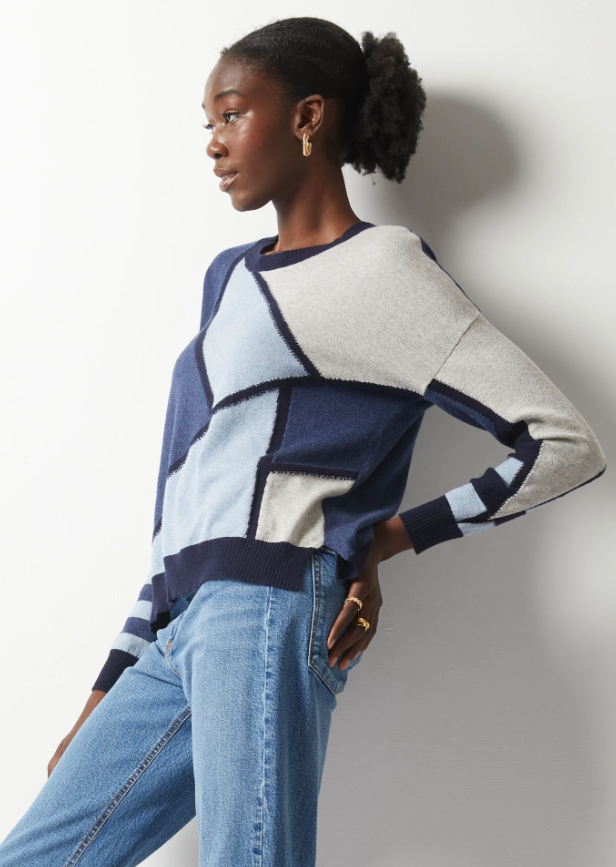 Zaket & Plover Mosaic Intarsia Sweater