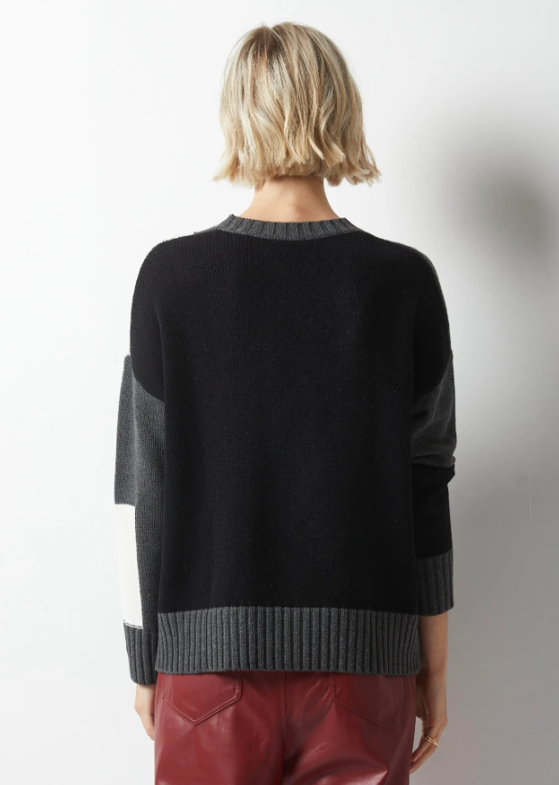 Zaket & Plover Intarsia Trim Sweater