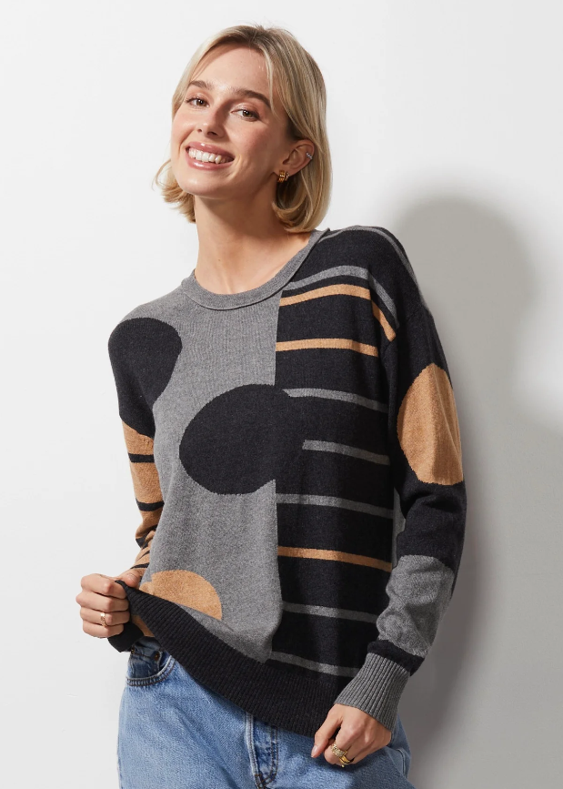 Zaket & Plover Spot on Stripes Sweater