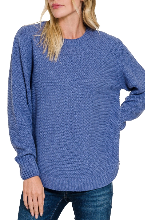 Zenana Basic Sweater Marlin