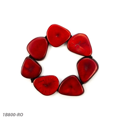 Organic Tagua Alma Bracelet Rojo