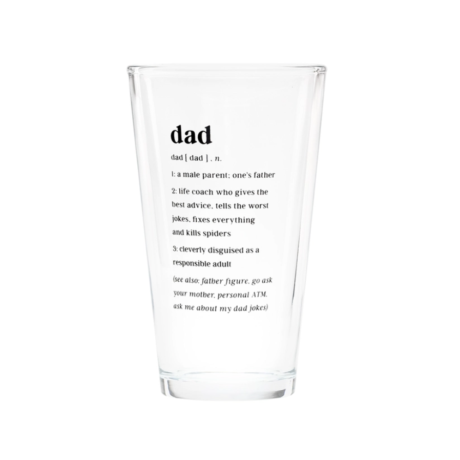 About Face Designs Dad Pint Glass
