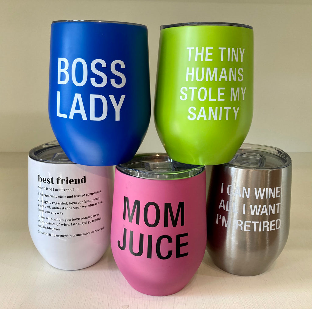 Tiny Humans Stole My Sanity, Mother's Day Stemless Wine Glass, Funny Wine  Lovers