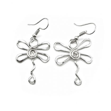 Anju Silver Plated Dragonfly Earrings