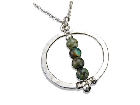 Anju Labradorite Circle Necklace