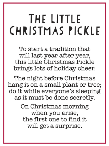 The Christmas Pickle Tradition