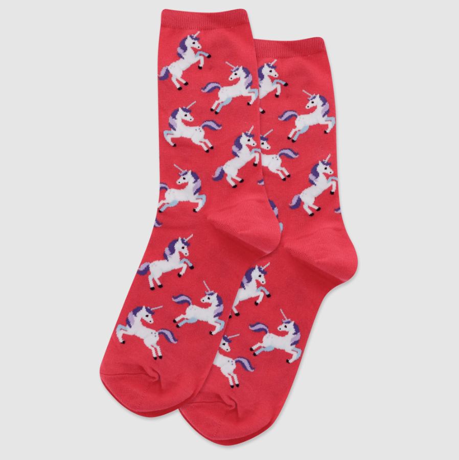 Hot Sox Unicorn Crew Socks