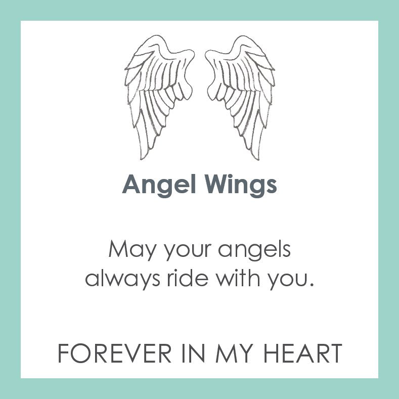 Lola Jewelry Angel Wings Gold Pendant: Forever In My Heart