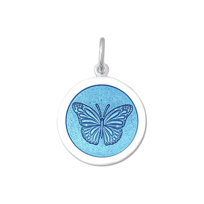 Lola Jewelry Butterfly Pendant Light Blue